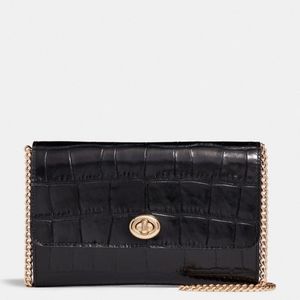 Coach Marlow Turnlock Black Crossbody Bag